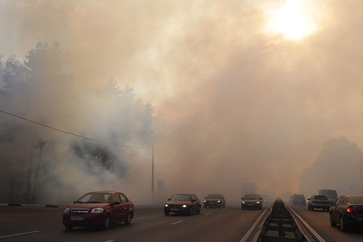 Wildfires in Russia : Wild fires around Moscow
