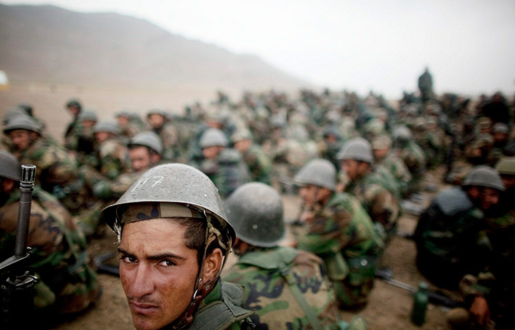 24 hours in pics: Afghan National Army Recruits Training Exercise