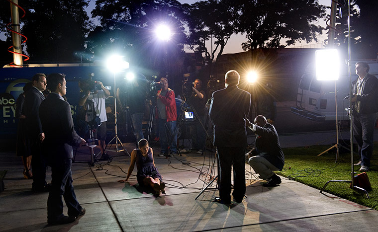 24 hours: A spokesman for the Orange County Sheriff's Department, talks to reporters 