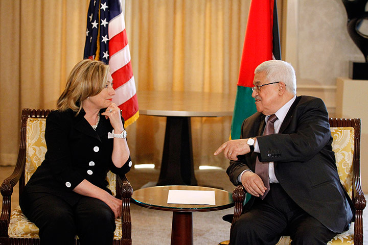 Washington talks: Hillary Rodham Clinton meets Mahmoud Abbas