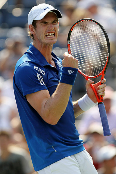 US Open 2010 Day 3: Andy Murray celebrates his victory