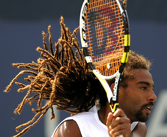 US Open 2010 Day 3: Dustin Brown against Ruben Ramirez Hidalgo