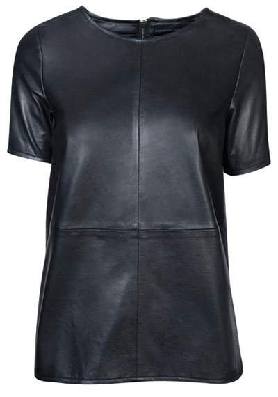 Key trends: Leather: Leather T-shirt