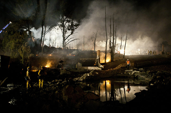 San Bruno fire: A crater filled with water marks the site of an explosion 