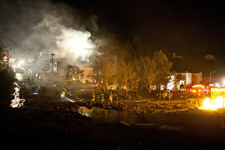 San Bruno fire: A crater filled with water marks the site of an explosion