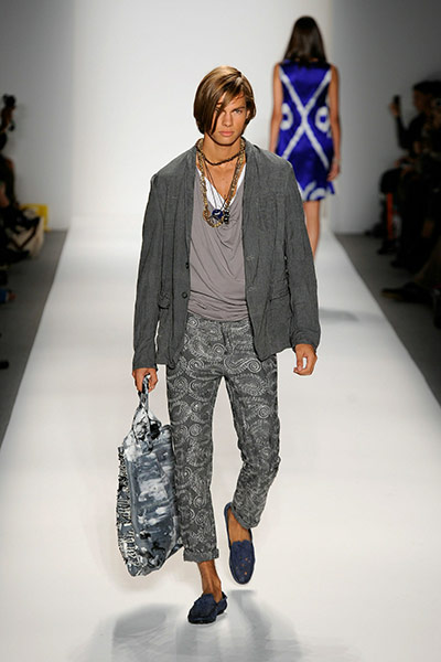 New York Fashion: A model walks the runway at the Guli Collections