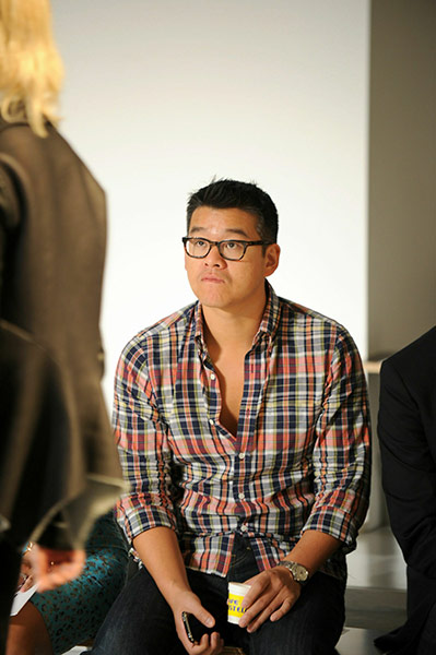 New York Fashion: Designer Peter Som backstage before the show