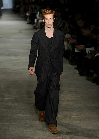 New York Fashion: A model on the runway at the Rag & Bone Men's Collection Spring 2011 show