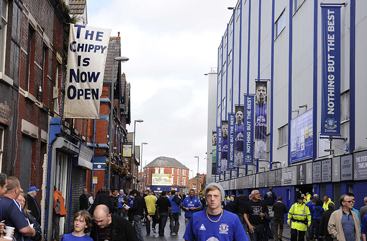 Everton v Man Utd: Fans arrive at the game 