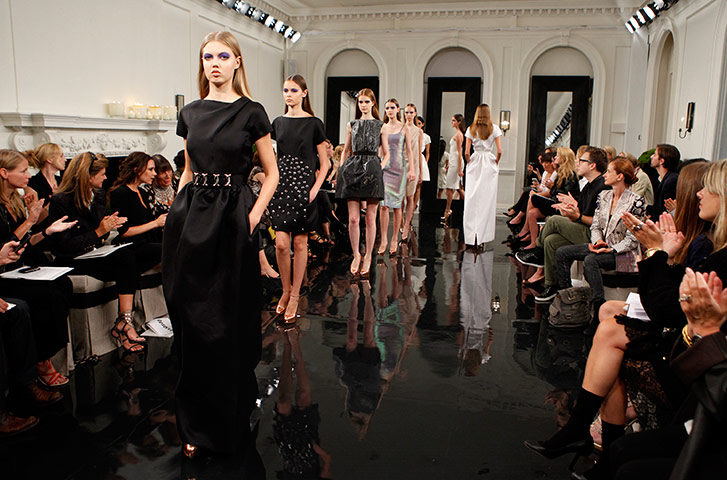 Victoria Beckham NY: Models at the Victoria Beckham's spring 2011 collection