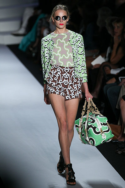 NY Fashion week day 4: A model walks the runway at the Diane von Furstenberg Spring fashion show 
