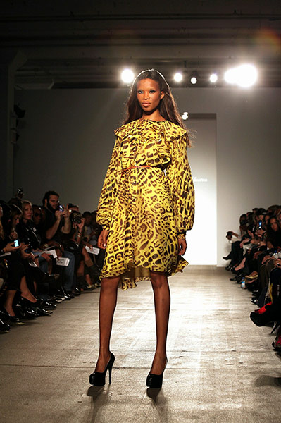 NY Fashion week day 4: A model walks the runway at the Boudoir D'huitres Spring/Summer 2011 show