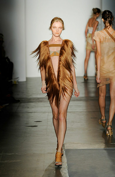 NY Fashion week day 4: A model walks the runway at the VPL by Victoria Bartlett Spring 2011 show 