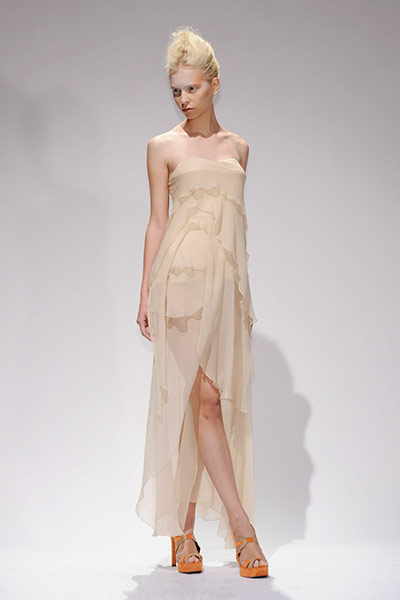 NY Fashion week day 4 pm: A model poses at the William Tempest Spring 2011 presentation