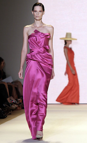 NY Fashion week day 4 pm: The spring 2011 collection of designer Carolina Herrera is modelled