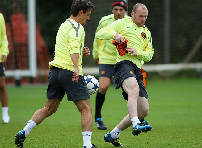 24 hours in sport: Rooney in actioon during a Manchester United Training Session