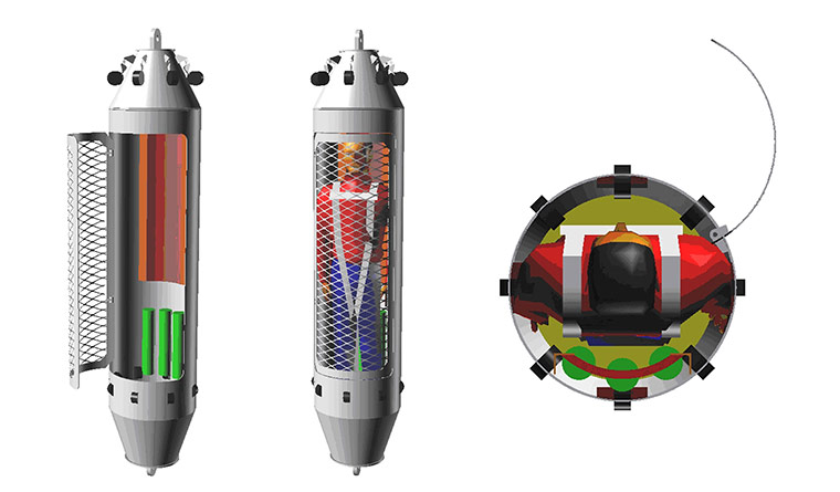 Trapped miners in Chile: 13 September: An artist's rendering shows three views of the capsule