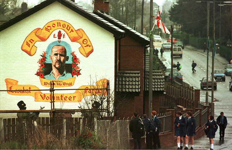 Billy Wright commemorated on a Belfast mural.