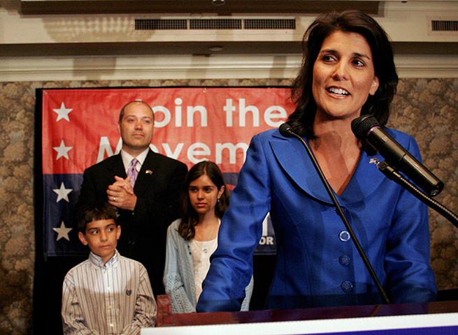 Tea Party politicians: South Carolina Republican candidate for Governor Rep. Nikki Haley