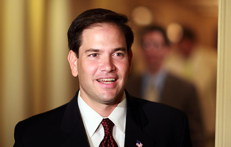 Tea Party politicians: Republican candidate for the open Florida Senate seat, Marco Rubio