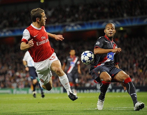 Arsenal v SC Braga: Jack Wilshere has his shot blocked