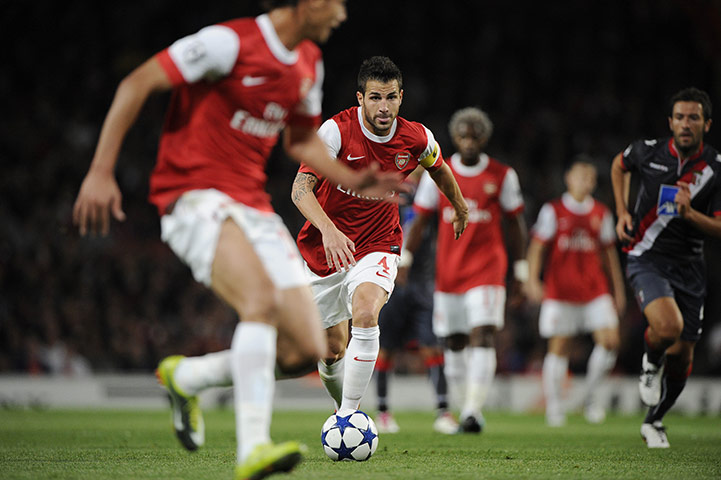 Arsenal v SC Braga: Fabregas charges forward