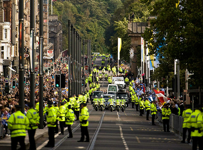 Pope day one: Crowds watch Pope Benedict XVI