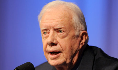 Jimmy Carter speaking after his return from North Korea