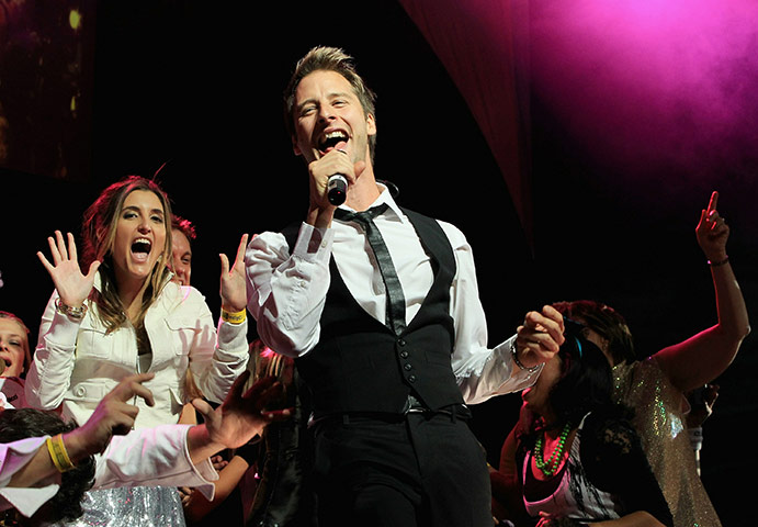 Newsroom's Got Talent: Singer Chesney Hawkes performs on stage