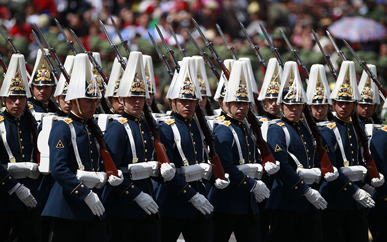Mexico day 3: Soldiers belonging to the armed forces of Chile