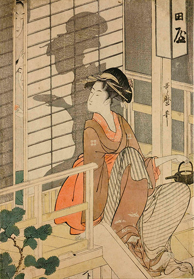 Kitagawa Utamaro: The Nakadaya Tea-House (c1794-5) by Kitagawa Utamaro