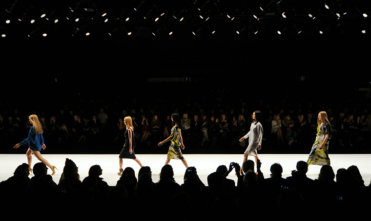 London Fashion Update: Models walk down the catwalk presenting designs by Maria Grachvogel