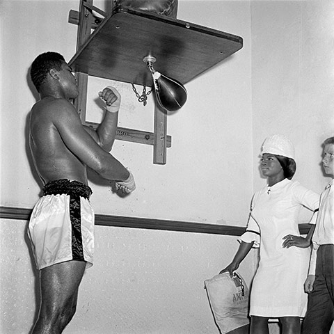 James Barnor Photographs: Muhammad Ali training before a fight with Brian London by James Barnor