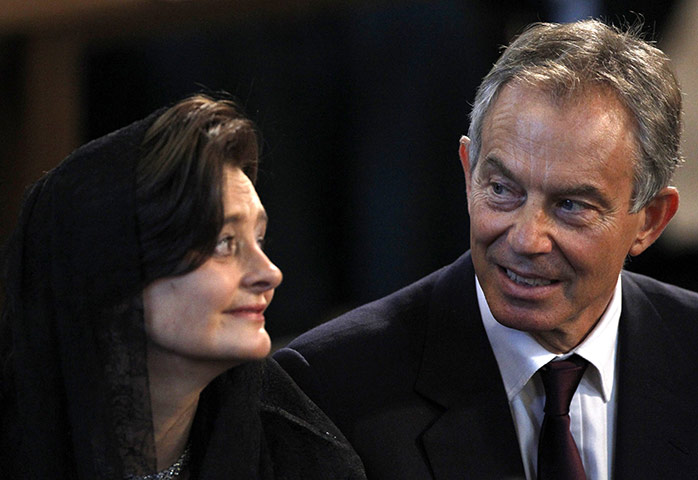 Pope Day 2: Tony Blair and his wife Cherie at a mass officiated by Pope Benedict XVI