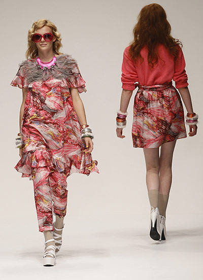 London Fashion Week Day 2: Models wear outfits by designer Betty Jackson