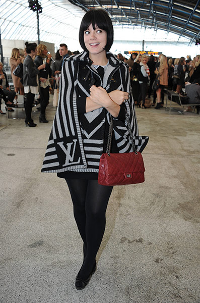 London Fashion Week Day 2: Lily Allen at the Topshop Unique Fashion Show at Waterloo Station
