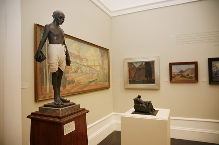 South Africa Gallery: Anton Momberg's Gandhi maquette set against Pierneef's 1938 Union Buildings
