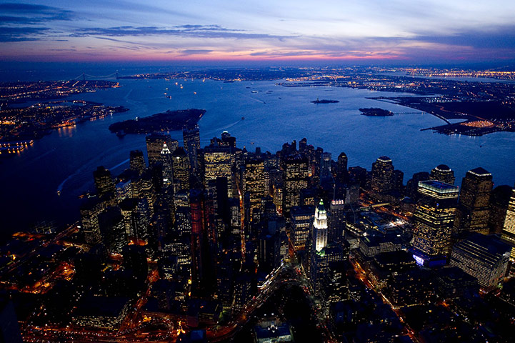 Aerial Views Of New York :  Aerial Views Of New York At Night