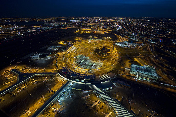Aerial Views Of New York : Aerial view of Newark Liberty International Airport