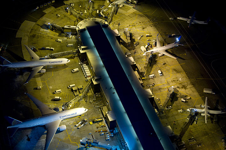 Aerial Views Of New York : Aerial view of Newark Liberty International Airport