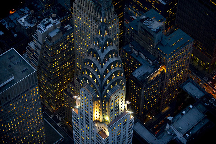 Aerial Views Of New York : Aerial view of the Chrysler Building 