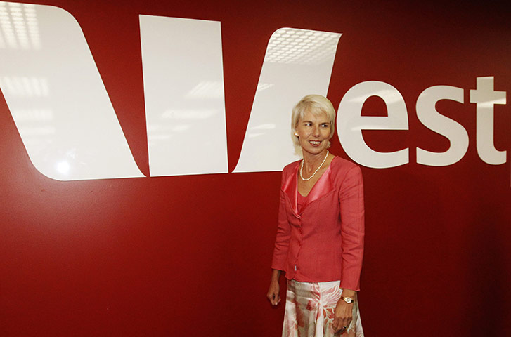 Lloyds bank: Westpac Chief Executive Officer Gail Kelly arrives at a media briefing