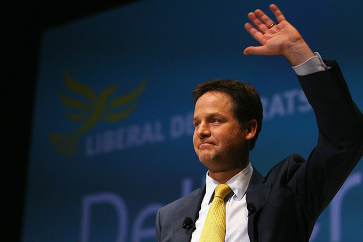 Liberal Democrats: Deputy Prime Minister Nick Clegg delivers a keynote speech 
