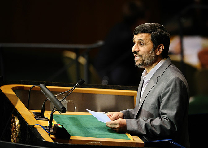 Millennium Development: Iran's President Mahmoud Ahmadinejad addresses the summit