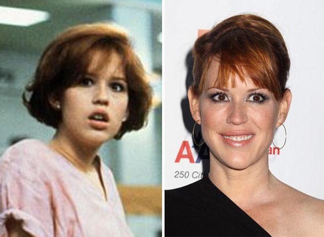 Breakfast Club reunion: Molly Ringwald in The Breakfast Club and at the reunion