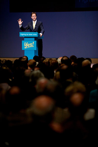 Thomond Liberal Democrats: 18 September: Nick Clegg addresses an Electoral Reform Society rally 