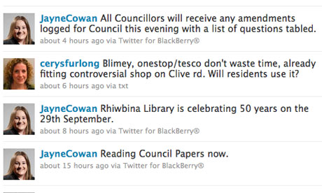cardiff councillors tweet