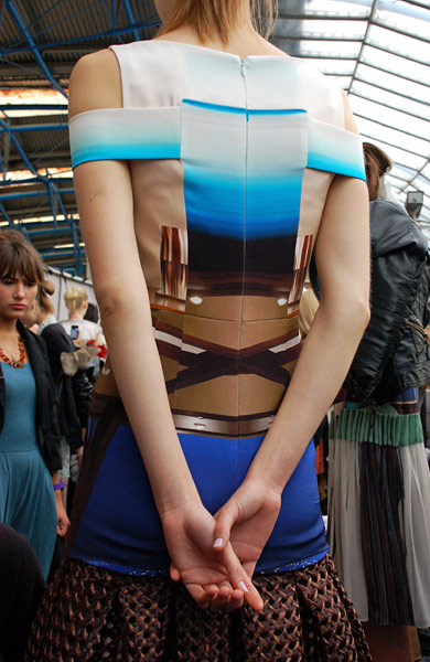 Mary Katrantzou: A back view of one of Mary Katrantzou's creations