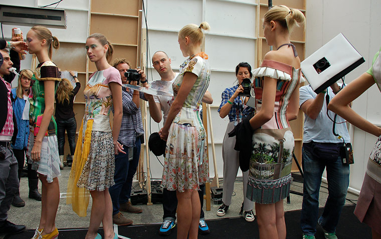 Mary Katrantzou: Photographers grab shots of the models