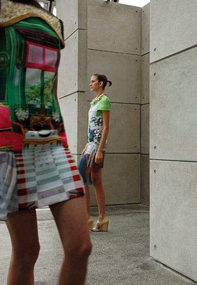 Mary Katrantzou: Models take their turn